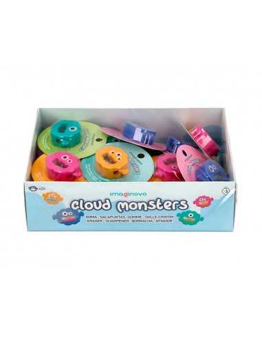 Goma de borrar imaginovo erase it monstruo con sacapuntas colores surtidos