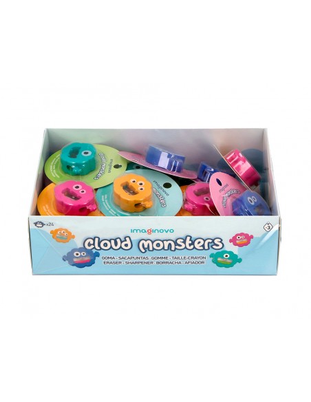 Goma de borrar imaginovo erase it monstruo con sacapuntas colores surtidos Goma de borrar imaginovo erase it monstruo con sacapuntas colores surtidos