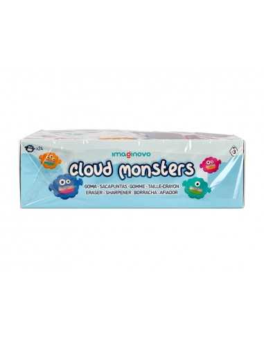 Goma de borrar imaginovo erase it monstruo con sacapuntas colores surtidos