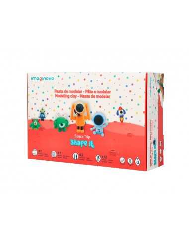 Pasta para modelar imaginovo de secado al aire set de 12 colores shape it space trip herramientas e instrucciones