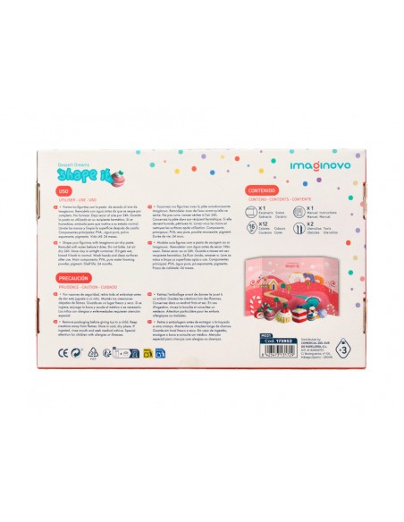 Pasta para modelar imaginovo de secado al aire set de 12 colores shape it dessert dream herramientas e instrucciones Pasta para modelar imaginovo de secado al aire set de 12 colores shape it dessert dream herramientas e instrucciones