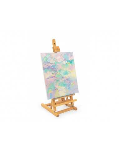 Caballete pintor de sobremesa liderpapel madera de pino barnizado 80x27,5x30 cm certificado fsc