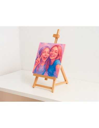 Caballete pintor de sobremesa liderpapel madera de haya barnizado 47x38x31 cm certificado fsc