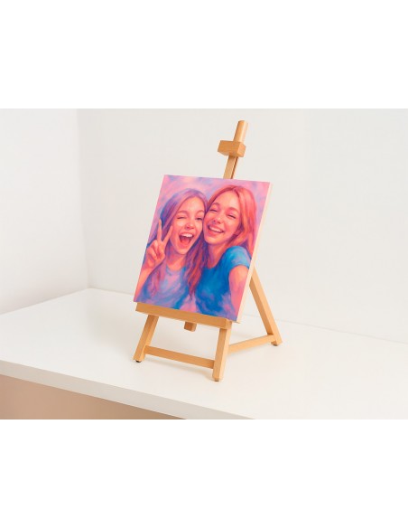 Caballete pintor de sobremesa liderpapel madera de haya barnizado 47x38x31 cm certificado fsc
