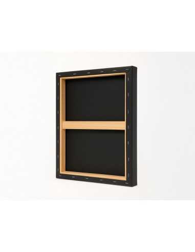 Bastidor negro liderpapel 12p lienzo grapado parte trasera algodon 100% 46x61 cm gramaje 320g/m2 certificado fsc