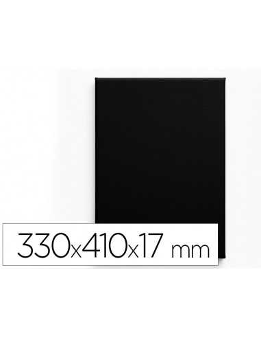 Bastidor negro liderpapel 6f lienzo grapado parte trasera algodon 100% 33x41 cm gramaje 320g/m2 certificado fsc