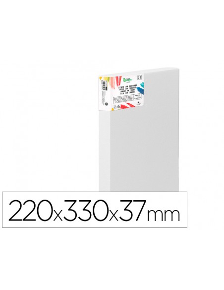Bastidor 3d extragrueso liderpapel 4p grapado parte trasera algodon 100% 22x33 cm gramaje 380g/m2 certificado
