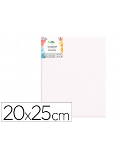 Bastidor liderpapel 3p lienzo grapado parte trasera algodon 100% bordes madera 20x25 cm gramaje 280g/m2 certificado