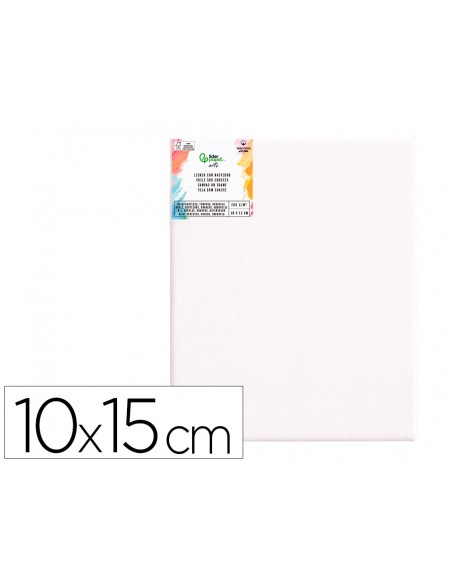 Bastidor liderpapel 0p lienzo grapado parte trasera algodon 100% bordes madera 10x15 cm gramaje 280g/m2 certificado