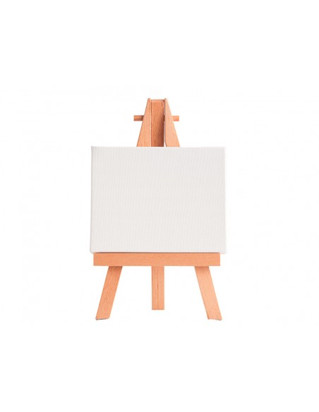 Mini lienzo con caballete liderpapel 6x8 cm gramaje 280g/m2 certificado fsc
