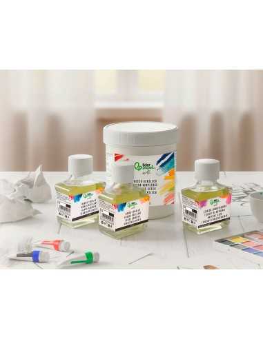 Gesso liderpapel aditivo para acrilico preparador de superficie bote de 1 litro