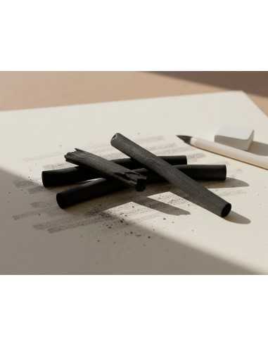 Carboncillo redondo para dibujo liderpapel caja de 12 unidades diametros surtidos