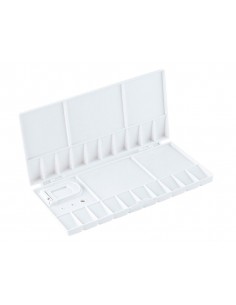 Paleta plastico liderpapel para pintura plegable con tapa y agujero para el pulgar 20x10x1,8 cm