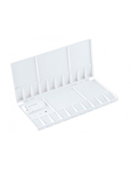 Paleta plastico liderpapel para pintura plegable con tapa y agujero para el pulgar 20x10x1,8 cm