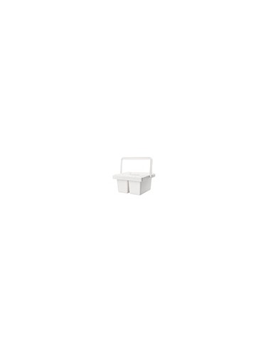 Cubo limpiador de pinceles liderpapel de plastico con asa transportable 13x13x9 cm