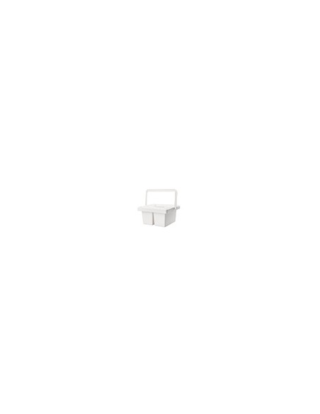 Cubo limpiador de pinceles liderpapel de plastico con asa transportable 13x13x9 cm
