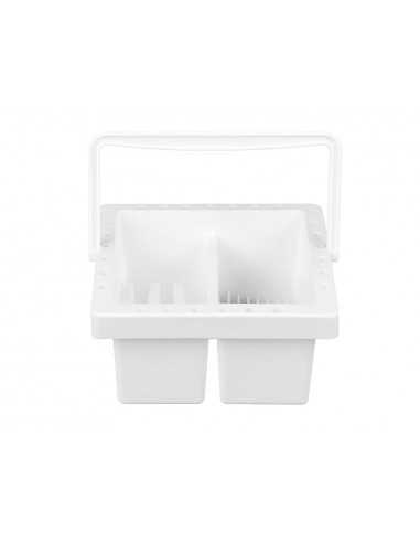 Cubo limpiador de pinceles liderpapel de plastico con asa transportable 13x13x9 cm