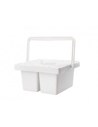 Cubo limpiador de pinceles liderpapel de plastico con asa transportable 13x13x9 cm