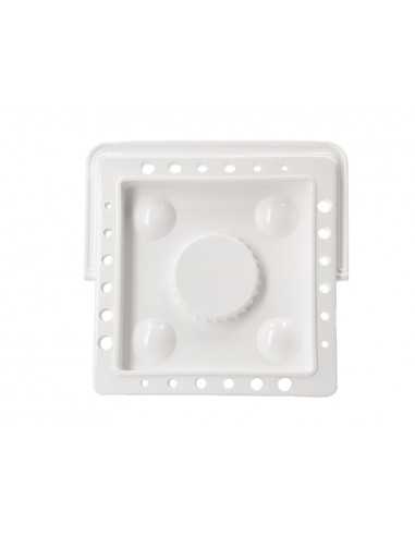 Cubo limpiador de pinceles liderpapel de plastico con asa transportable 13x13x9 cm