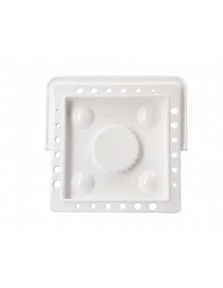 Cubo limpiador de pinceles liderpapel de plastico con asa transportable 13x13x9 cm