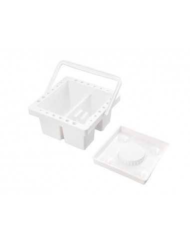 Cubo limpiador de pinceles liderpapel de plastico con asa transportable 13x13x9 cm