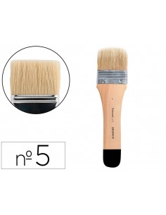 Brocha paletina plana liderpapel ancho 57 mm de pelo de cerda certificado fsc