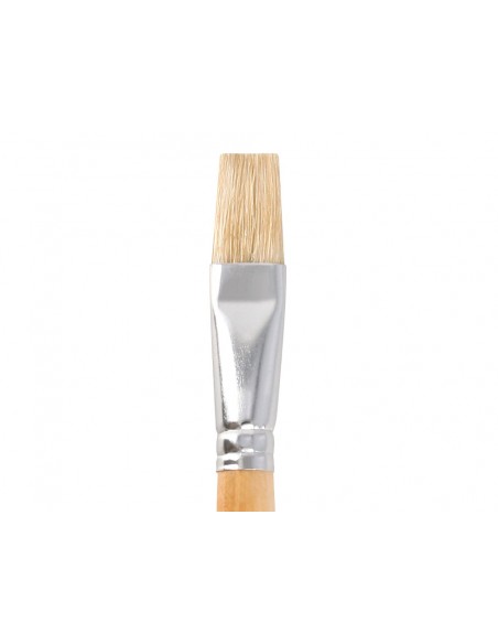 Pincel para pintura al oleo y acrilica liderpapel n 13 punta plana de pelo de cerda certificado fsc