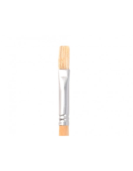 Pincel para pintura al oleo y acrilica liderpapel n 5 punta plana de pelo de cerda certificado fsc