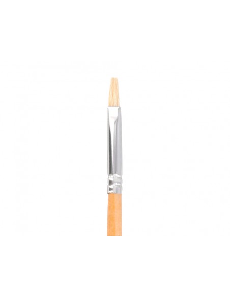 Pincel para pintura al oleo y acrilica liderpapel n 00 punta plana de pelo de cerda certificado fsc