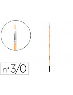 Pincel para pintura al oleo y acrilica liderpapel n 000 punta plana de pelo de cerda certificado fsc