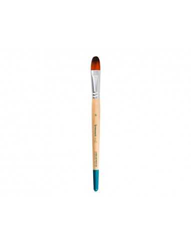 Pincel para pintura acrilica y acuarela liderpapel n 16 punta filbert / lengua gato de pelo sintetico certificado