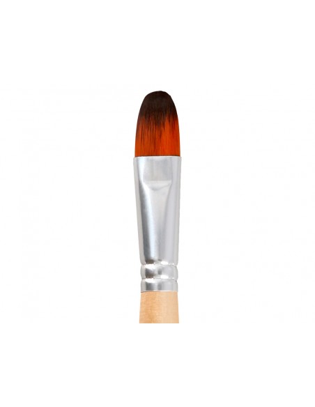Pincel para pintura acrilica y acuarela liderpapel n 16 punta filbert / lengua gato de pelo sintetico certificado
