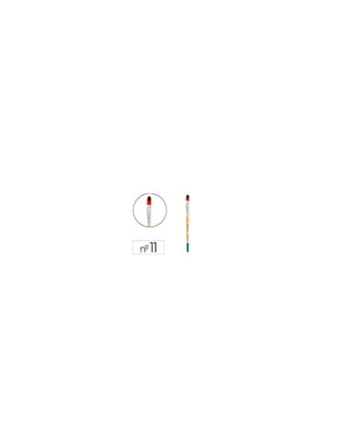 Pincel para pintura acrilica y acuarela liderpapel n 11 punta filbert / lengua gato de pelo sintetico certificado