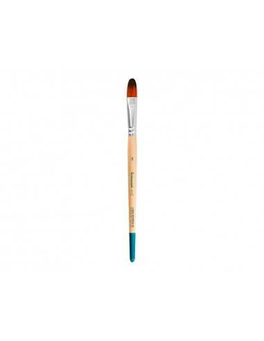 Pincel para pintura acrilica y acuarela liderpapel n 11 punta filbert / lengua gato de pelo sintetico certificado