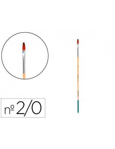 Pincel para pintura acrilica y acuarela liderpapel n 00 punta filbert / lengua gato de pelo sintetico certificado