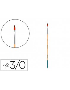 Pincel para pintura acrilica y acuarela liderpapel n 000 punta filbert / lengua gato de pelo sintetico certificado