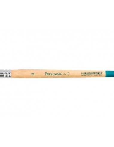 Pincel para pintura acrilica y acuarela liderpapel n 15 punta redonda de pelo sintetico certificado fsc