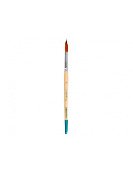 Pincel para pintura acrilica y acuarela liderpapel n 14 punta redonda de pelo sintetico certificado fsc
