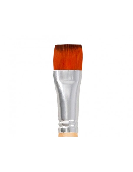 Pincel para pintura acrilica y acuarela liderpapel n 13 punta plana de pelo sintetico certificado fsc