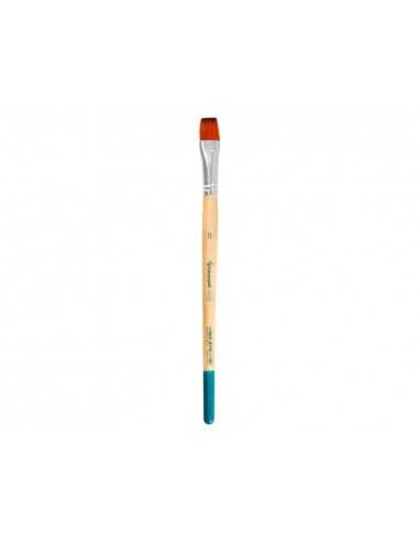 Pincel para pintura acrilica y acuarela liderpapel n 11 punta plana de pelo sintetico certificado fsc