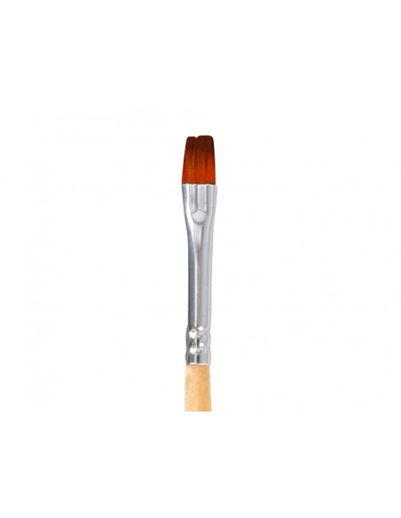 Pincel para pintura acrilica y acuarela liderpapel n 2 punta plana de pelo sintetico certificado fsc