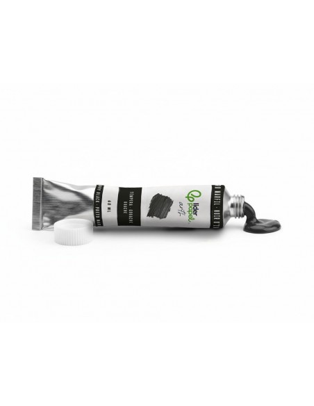 Pintura gouache/tempera liderpapel tubo de aluminio de 60 ml color negro marfil