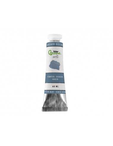 Pintura gouache/tempera liderpapel tubo de aluminio de 60 ml color azul grisaceo