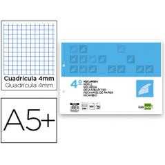 Recambio liderpapel cuarto apaisado 100 h 2tca-06 cuadro 3 mm 2 taladros con margen