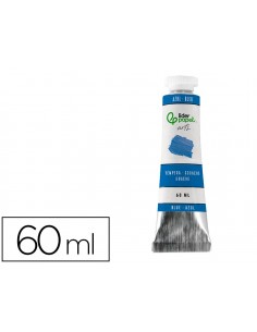 Pintura gouache/tempera liderpapel tubo de aluminio de 60 ml color azul
