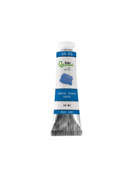 Pintura gouache/tempera liderpapel tubo de aluminio de 60 ml color azul Pintura gouache/tempera liderpapel tubo de aluminio de 60 ml color azul