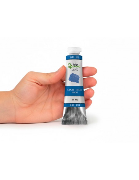 Pintura gouache/tempera liderpapel tubo de aluminio de 60 ml color azul Pintura gouache/tempera liderpapel tubo de aluminio de 60 ml color azul