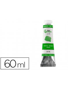 Pintura gouache/tempera liderpapel tubo de aluminio de60 ml color verde permanente