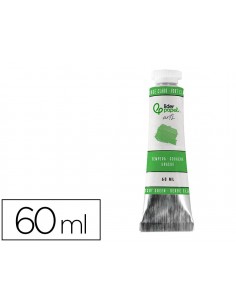 Pintura gouache/tempera liderpapel tubo de aluminio de 60 ml color verde claro