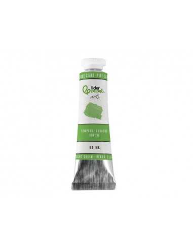 Pintura gouache/tempera liderpapel tubo de aluminio de 60 ml color verde claro